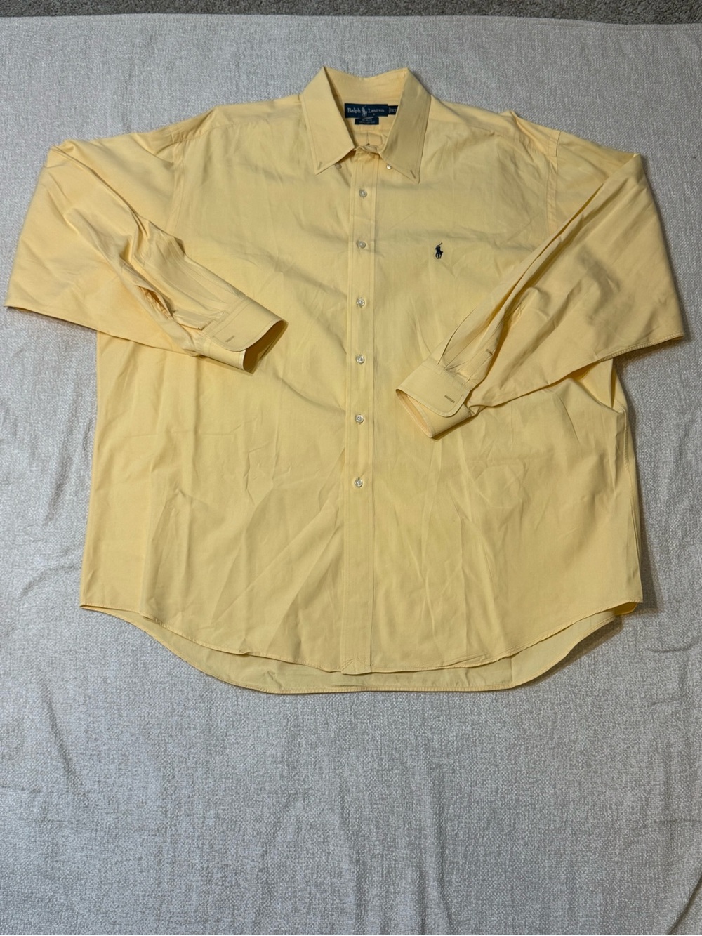 Ralph Lauren Blake Shirt Mens XXL Yellow Cotton Preppy Old Money Vintage